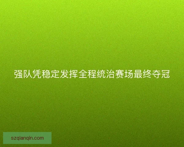 强队凭稳定发挥全程统治赛场最终夺冠